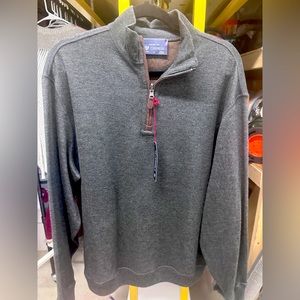 NWT gray quarter zip pullover sweater by Daniel Cremieux L